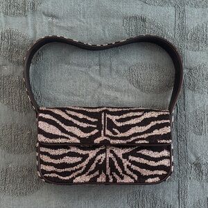 FINAL PRICE DROP‼️STAUD Black and Silver Zebra Tommy Bag
